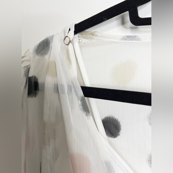 Calvin Klein White Polka Dot Dress - Picture 4 of 7